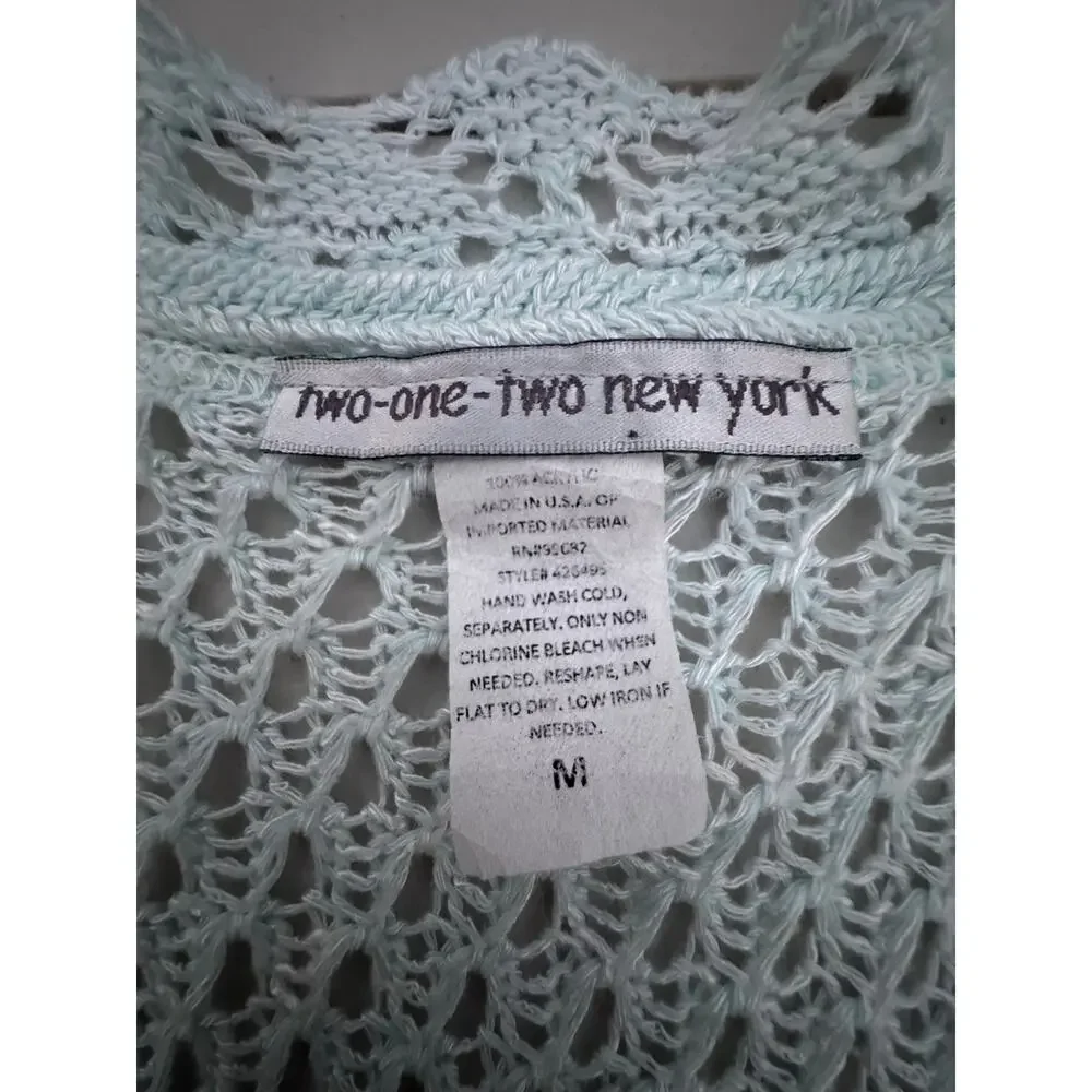 Mint Matcha Magic: Two-One-Two NY Open Knit Cardigan